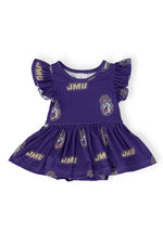 Mila & Rose ® JMU Purple Duke Dog Flutter Twirl Bodysuit - 