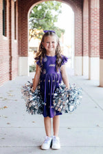 Mila & Rose ® JMU Purple Duke Dog Flutter Twirl Dress - 