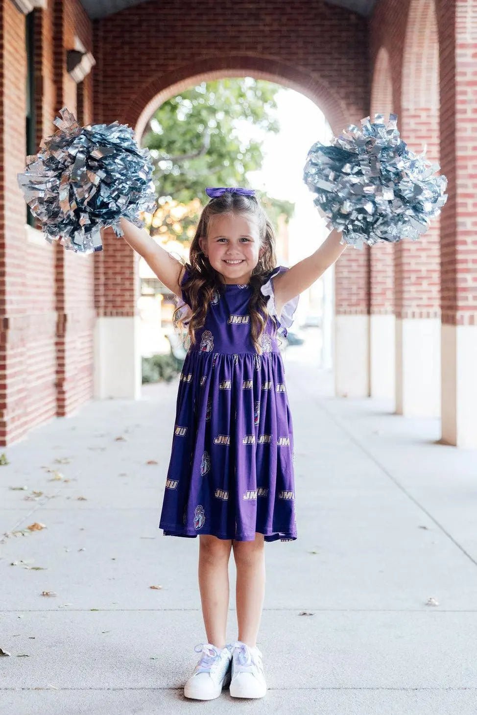 Mila & Rose ® JMU Purple Duke Dog Flutter Twirl Dress - 