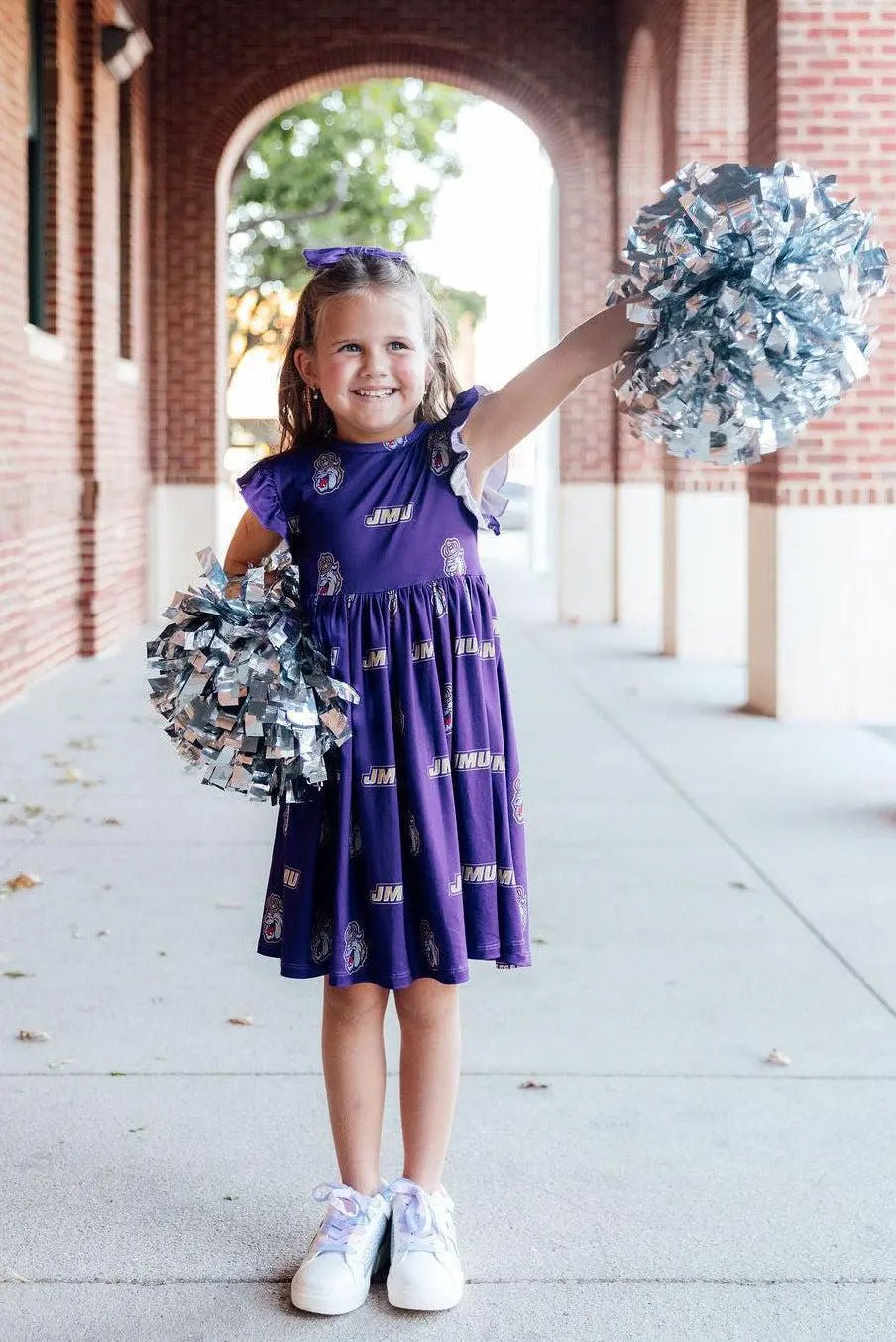 Mila & Rose ® JMU Purple Duke Dog Flutter Twirl Dress - 