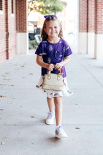 Mila & Rose ® JMU Purple Duke Dog Ruffle Pocket Tee - 