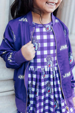 JMU Purple Duke Dog Satin Jacket - Sleeve, Fashion, Textile, Collar, Pink | Everetts Place