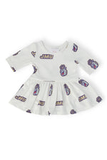 Mila & Rose ® JMU White Duke Dog 3/4 Sleeve Twirl Bodysuit - 