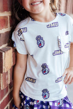 Mila & Rose ® JMU White Duke Dog Ruffle Pocket Tee - 