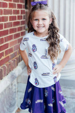 Mila & Rose ® JMU White Duke Dog Ruffle Pocket Tee - 