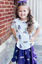 Mila & Rose ® JMU White Duke Dog Ruffle Pocket Tee - 