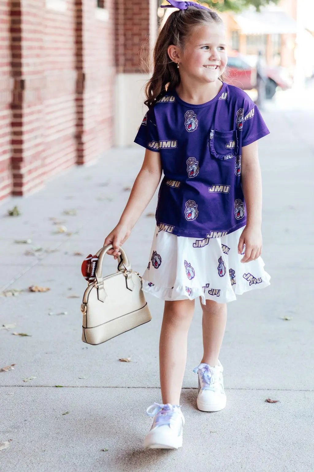 Mila & Rose ® JMU White Duke Dog Twirl Skort - 