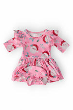 Mila & Rose ® Jolly Old Saint Nick Twirl Flutter Bodysuit - 