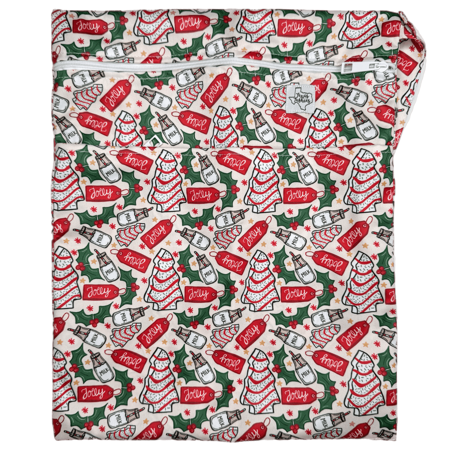 Texas Tushies Jolly Wet Bag with Double Zipper and Water Resistance for Cloth Diapers - Baby & Toddler > Diapering > Diaper Wet Bags Diapers