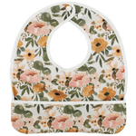 Texas Tushies Josie Floral Baby Bib with Pocket and Machine Washable Design for Infants - 