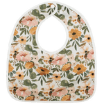 Texas Tushies Josie Floral Baby Bib with Pocket and Machine Washable Design for Infants - 