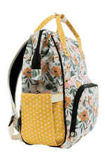 Texas Tushies Josie Floral Diaper Bag Backpack with Stylish Design for Busy Parents - 