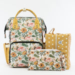 Texas Tushies Josie Floral Diaper Bag Backpack with Stylish Design for Busy Parents - Luggage & Bags > Diaper Bags