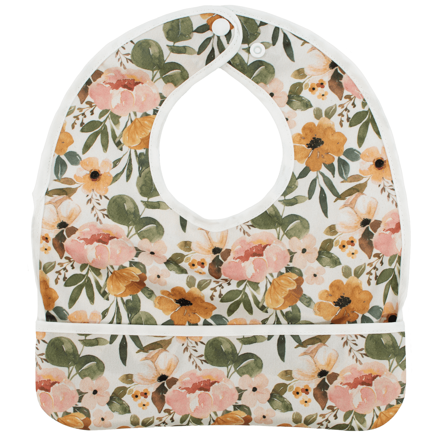 Texas Tushies Josie Floral Baby Bib with Pocket and Machine Washable Design for Infants - Baby & Toddler > Nursing & Feeding > Bibs Baby & Toddler Clothing