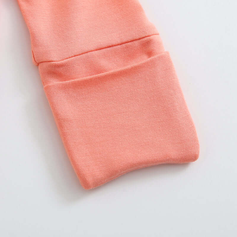 Luxie Charm Joyful Coral Zippered Baby Romper - Everetts Place Boutique - 