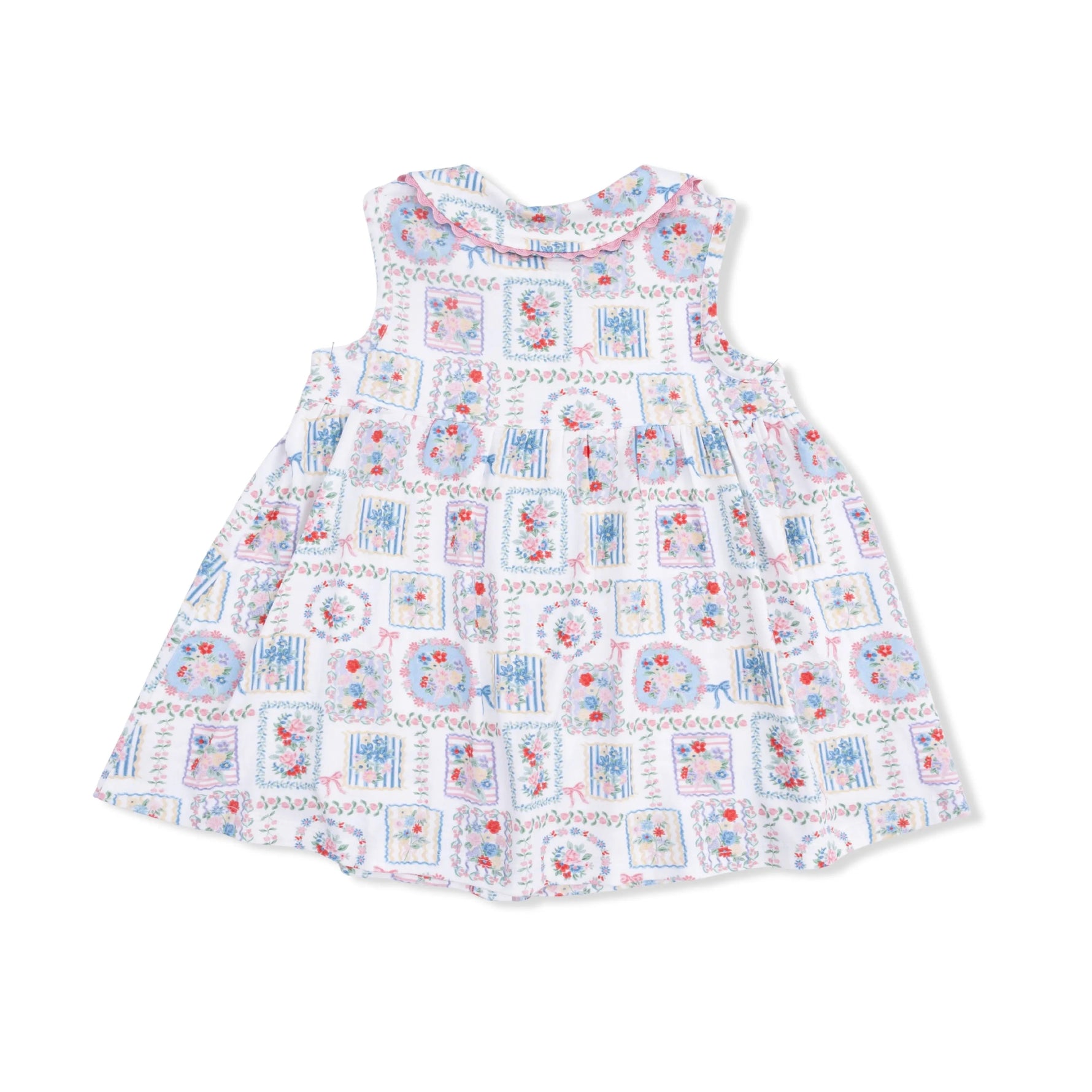 Angel Dear Julep's Floral Patchwork - Jill Dress Sleeveless with Bloomer - 