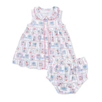 Angel Dear Julep's Floral Patchwork - Jill Dress Sleeveless with Bloomer - 