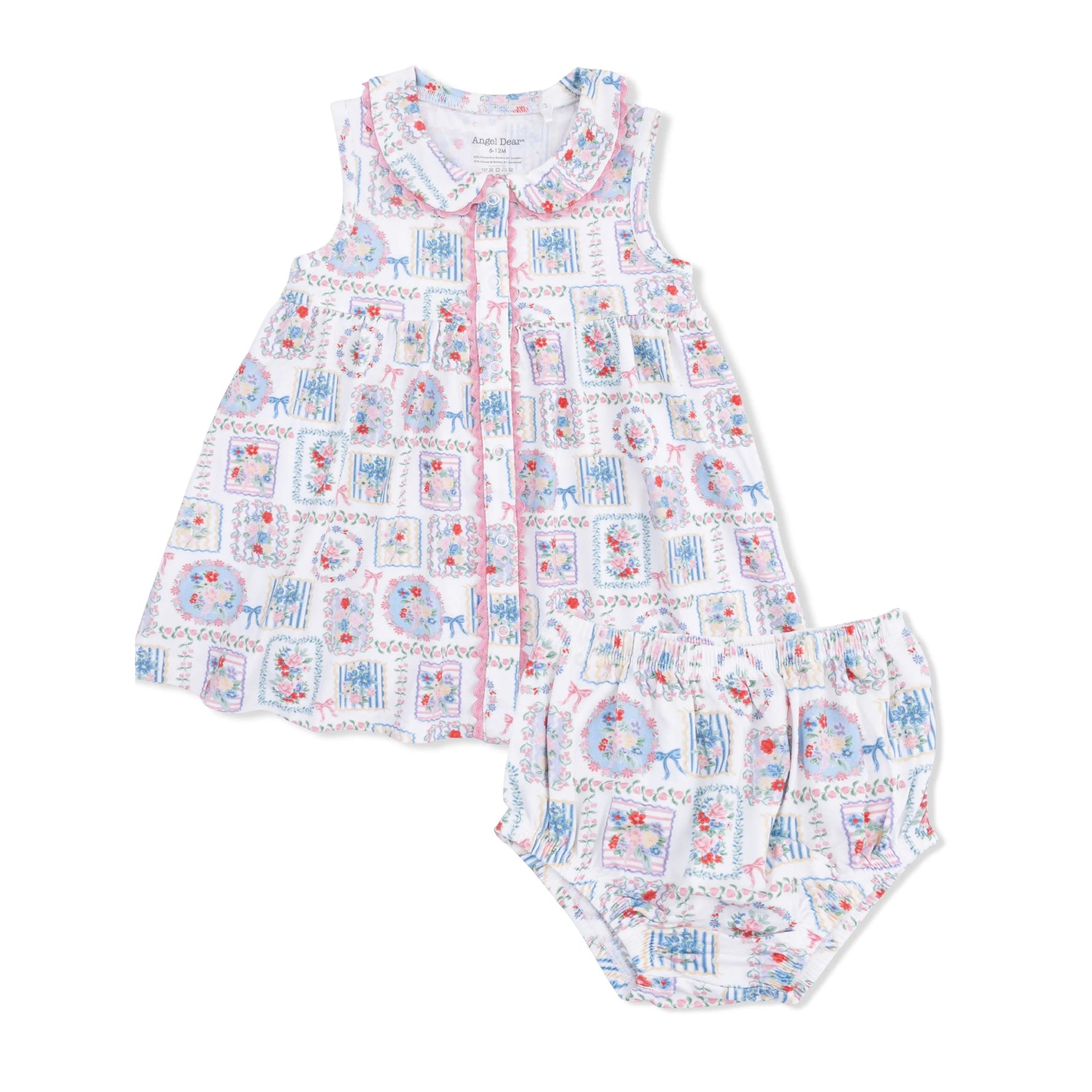 Angel Dear Julep's Floral Patchwork - Jill Dress Sleeveless with Bloomer - 