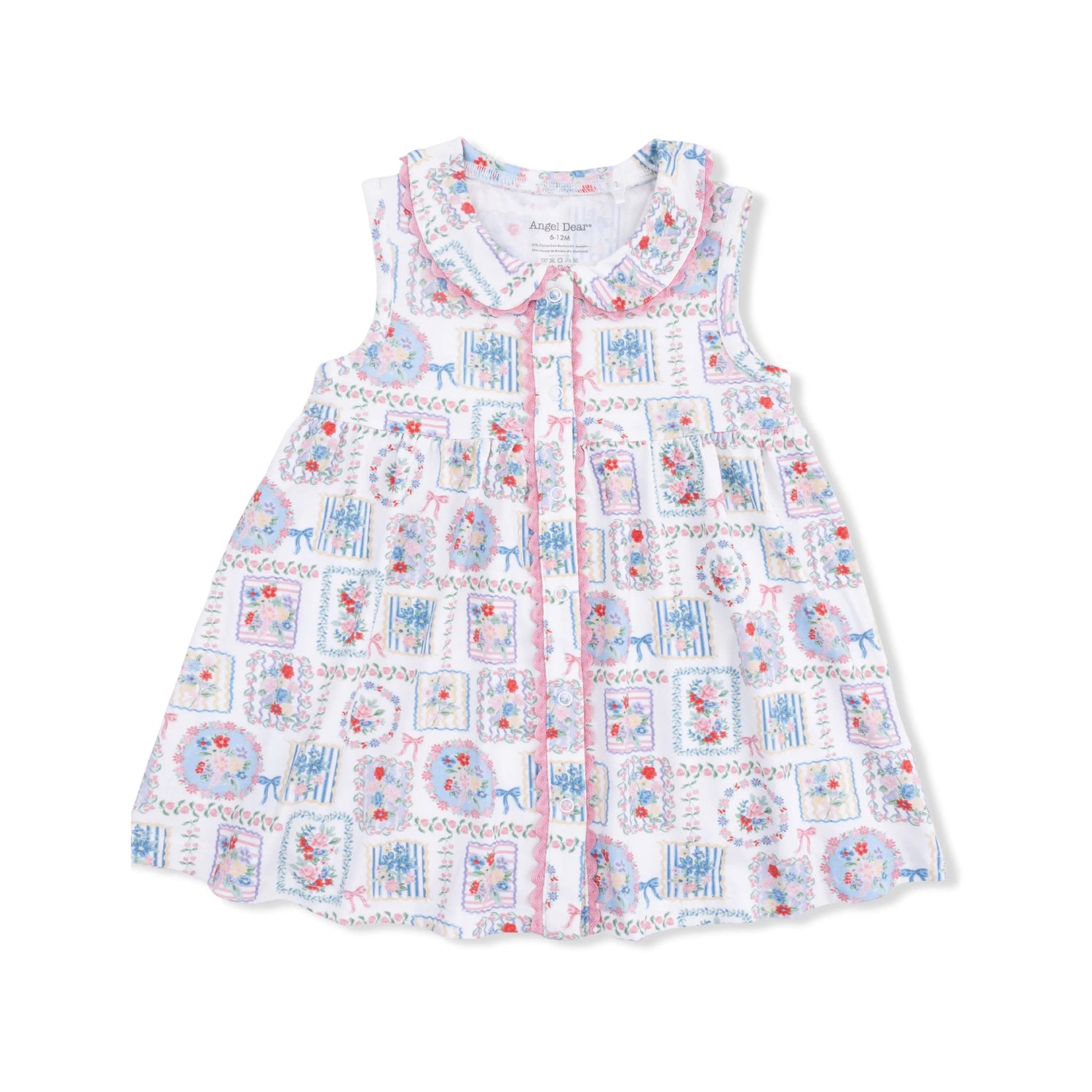 Angel Dear Julep's Floral Patchwork - Jill Dress with Bloomer & Knot Headband Set - 