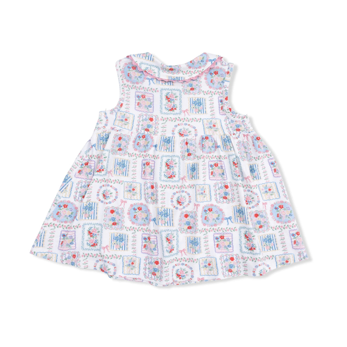 Angel Dear Julep's Floral Patchwork - Jill Dress with Bloomer & Knot Headband Set - 