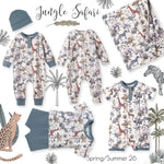 Tesa Babe Jungle Safari Baby Boy Bamboo - Cotton Top & Shorts Set - 