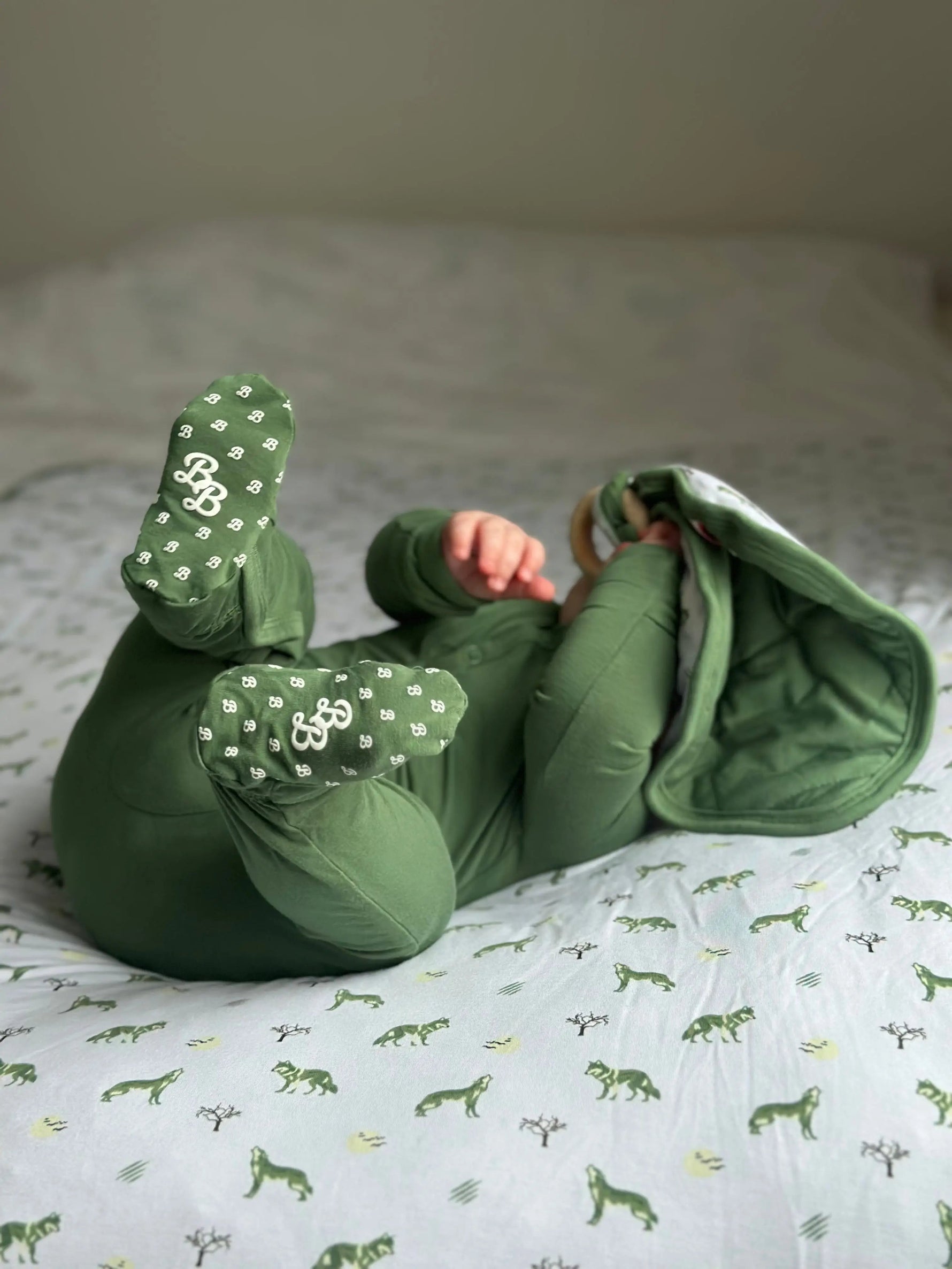 Bubble Baby Juniper | Snap Footie - 