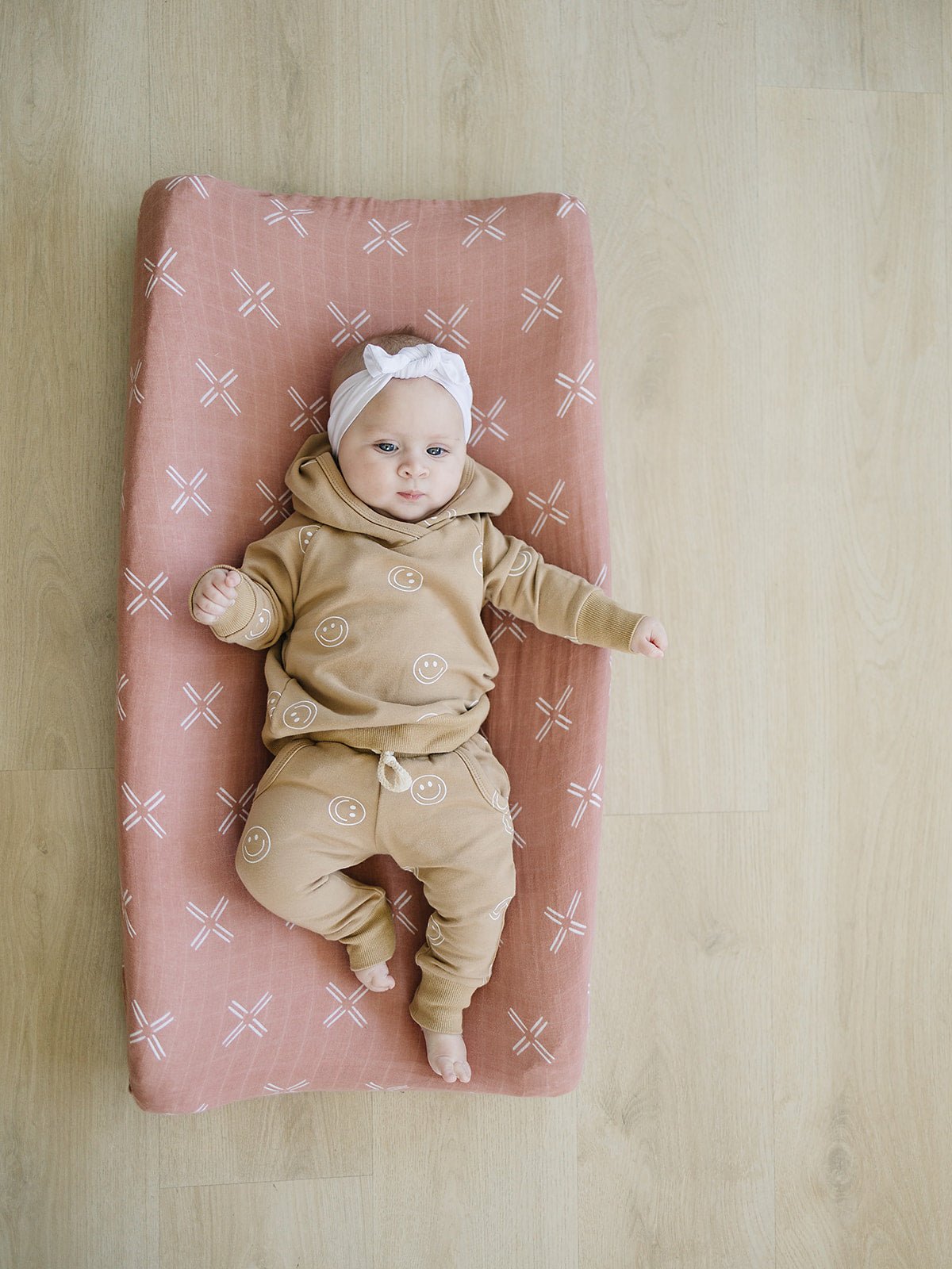 Mebie Baby Just Peachy Muslin Changing Pad Cover - 