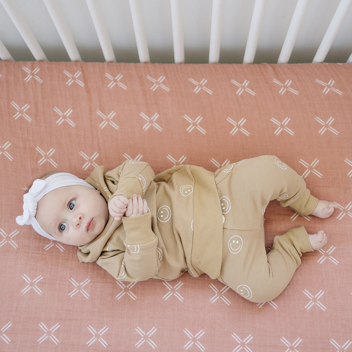 Mebie Baby Just Peachy Muslin Crib Sheet - 