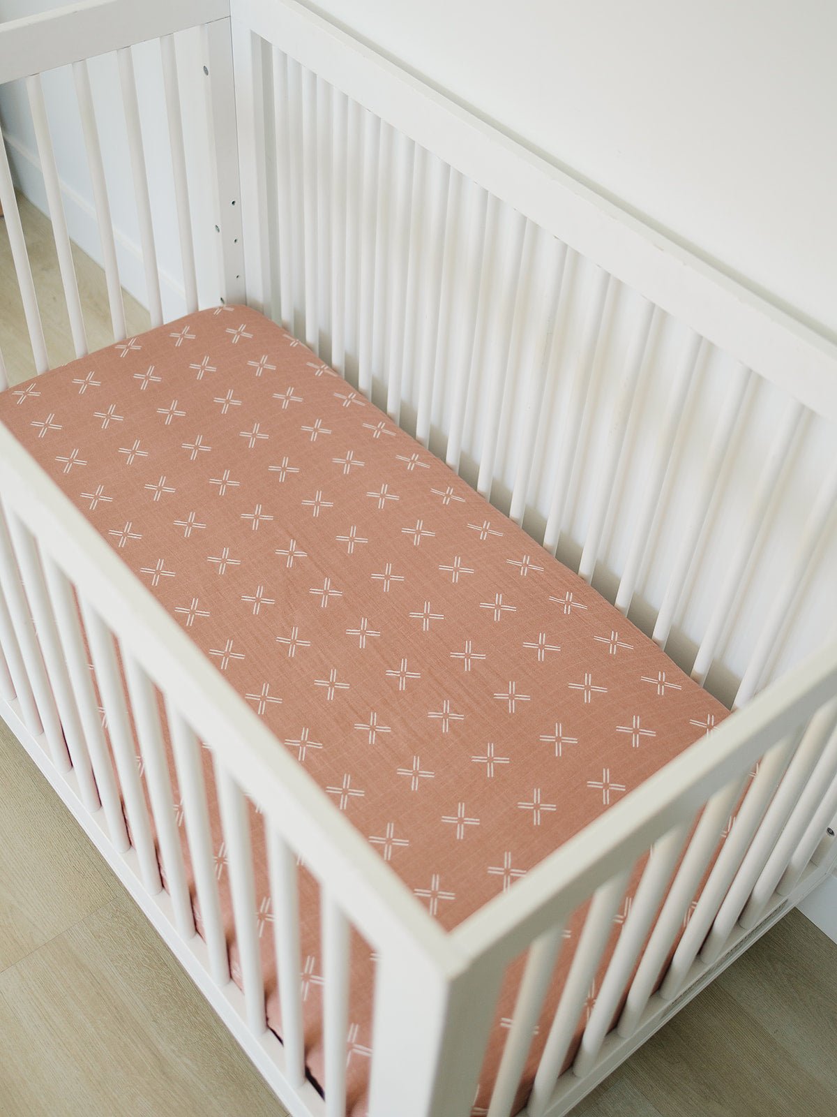 Mebie Baby Just Peachy Muslin Crib Sheet - 