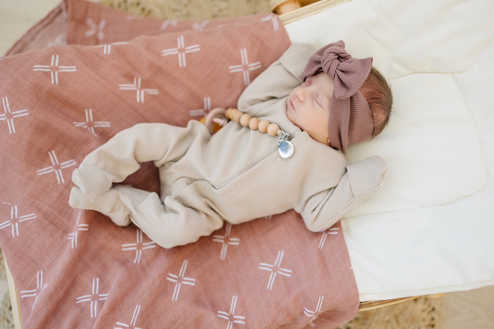 Mebie Baby Just Peachy Muslin Swaddle Blanket For Babies 100 Percent Cotton By Mebie Baby - 