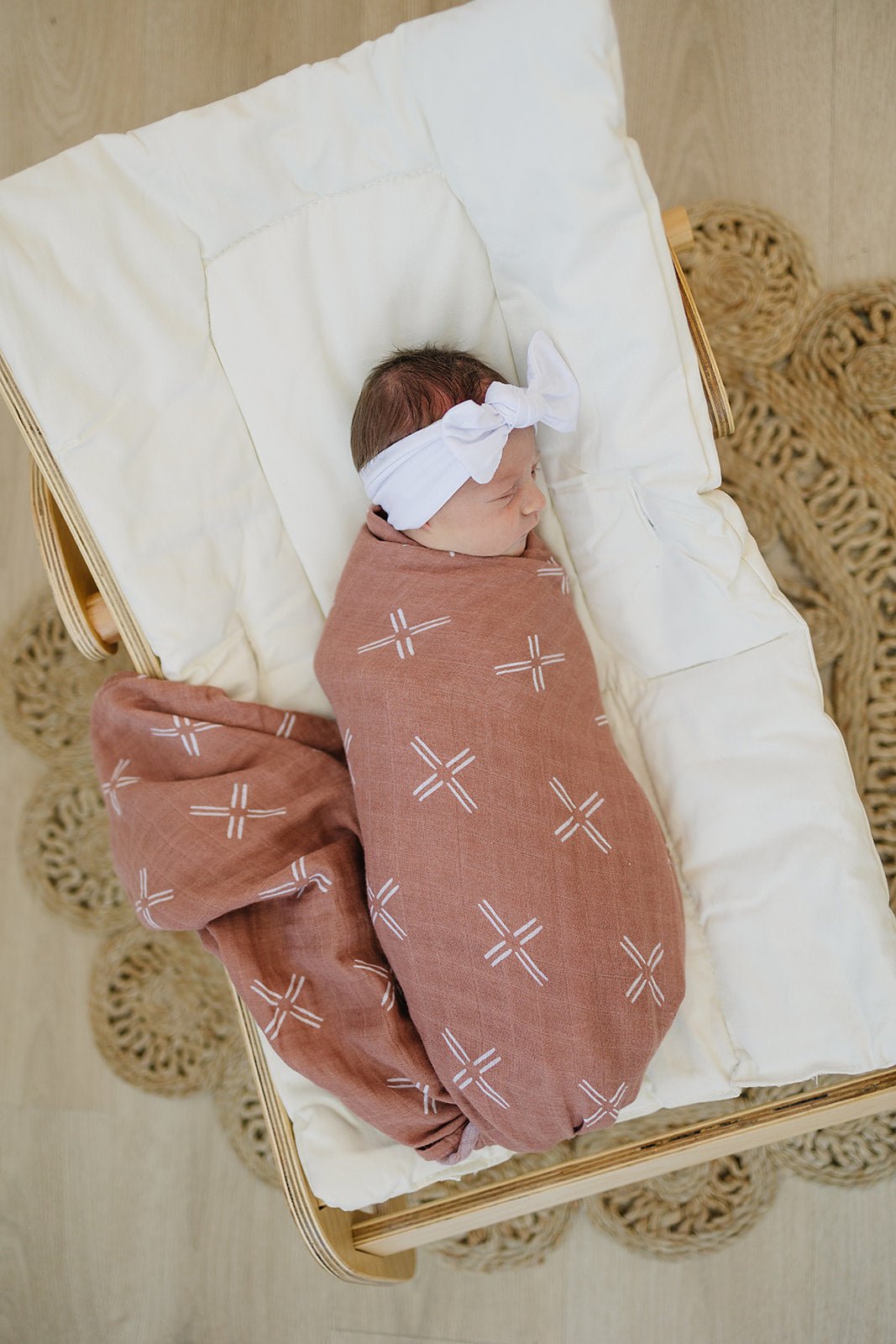 Mebie Baby Just Peachy Muslin Swaddle Blanket For Babies 100 Percent Cotton By Mebie Baby - 