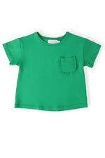 Kelly Green Ruffle Pocket Tee - Sleeve, Baby & Toddler Clothing, Textile, Active Shirt, Top | Everetts Place