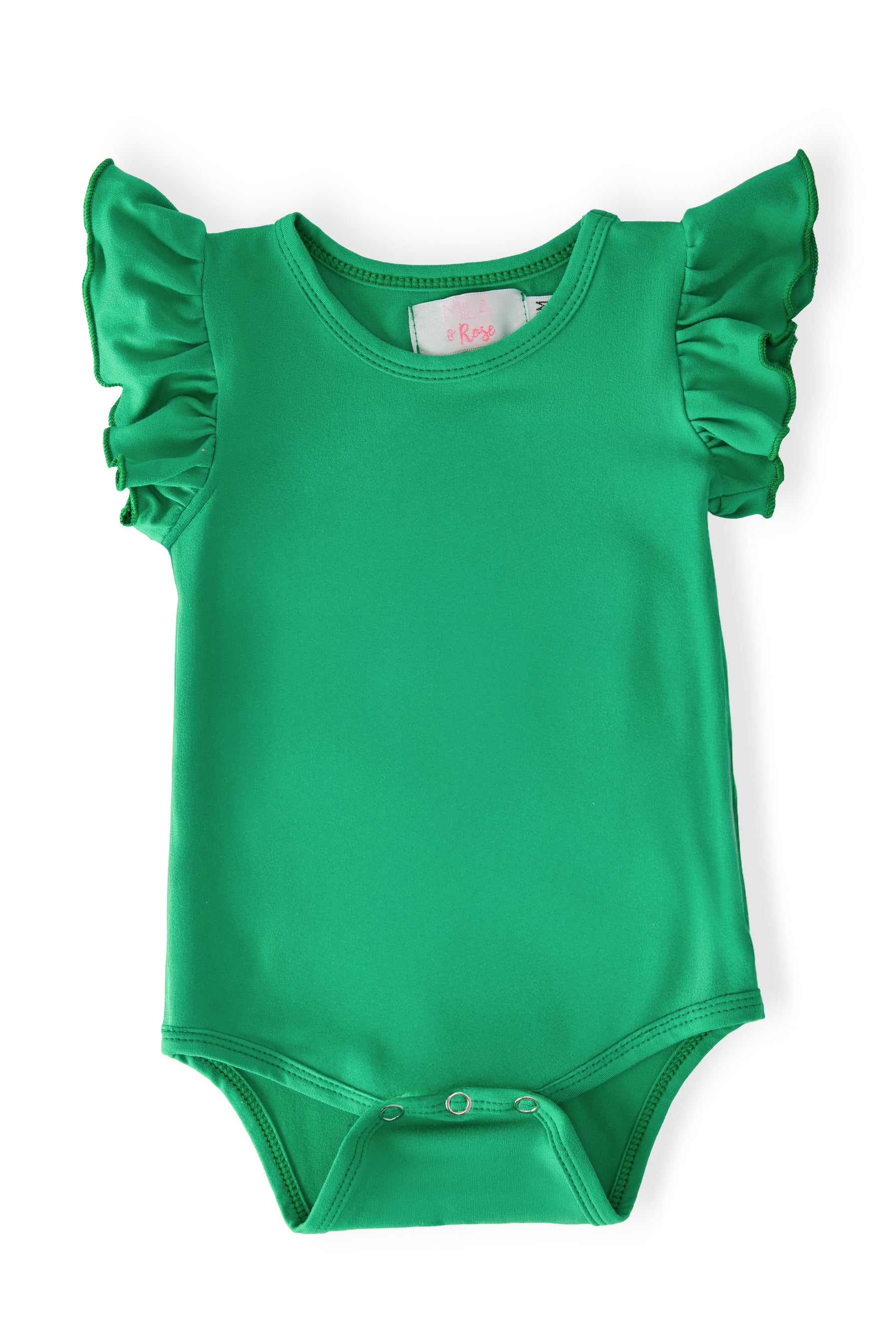 Kelly Green S/S Flutter Bodysuit - Baby & Toddler Clothing, Ruffle, One-piece garment, Embellishment, Clothing | Everetts Place