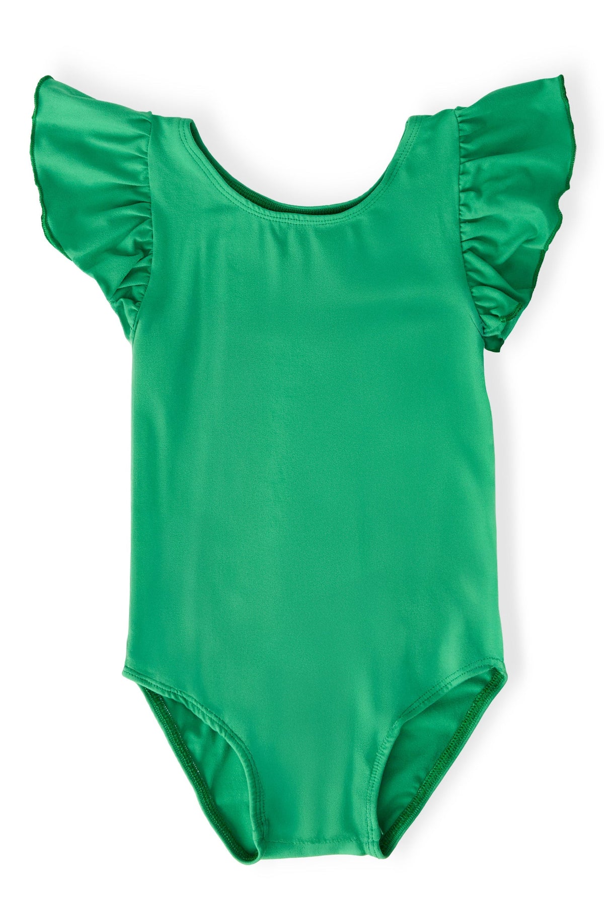 Mila & Rose ® Kelly Green S/S Flutter Sleeve Leotard - 