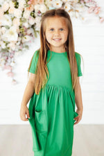 Mila & Rose ® Kelly Green S/S Pocket Twirl Dress - 