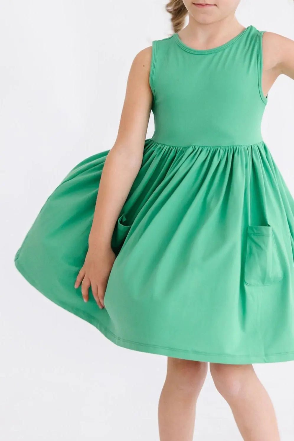 Mila & Rose ® Kelly Green Tank Pocket Twirl Dress - 