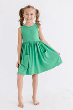 Mila & Rose ® Kelly Green Tank Pocket Twirl Dress - 