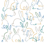 Finn + Emma kerchief bib | bunnies - 