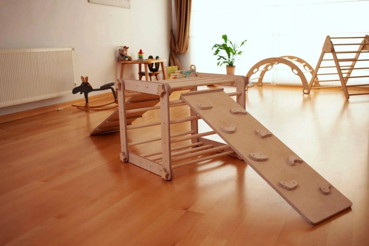 Kidodido Kidodido Montessori Climbing Triangle Cube With Ramp - Everetts Place Boutique - 