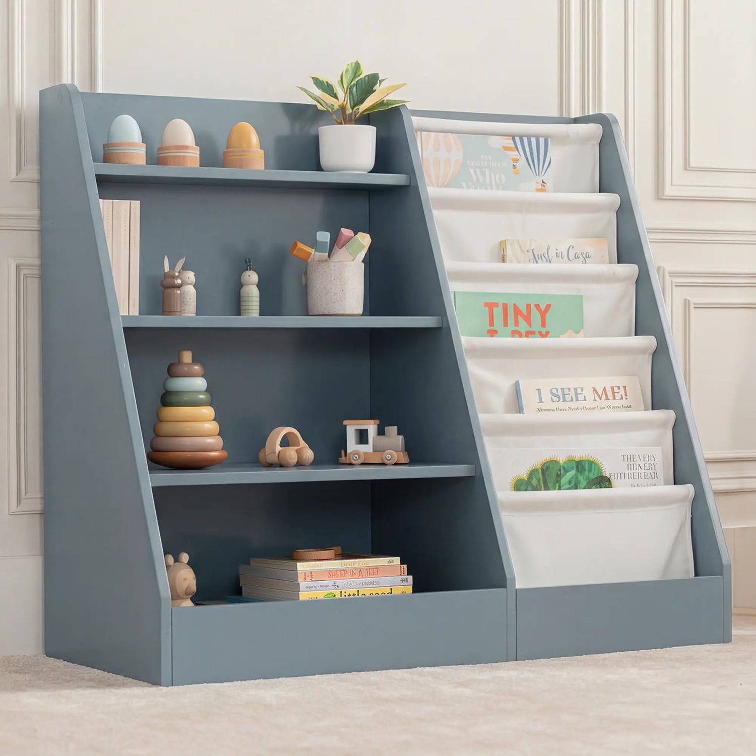Comfy Cubs Kids Bookshelf - Blue - 