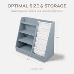 Comfy Cubs Kids Bookshelf - Blue - 