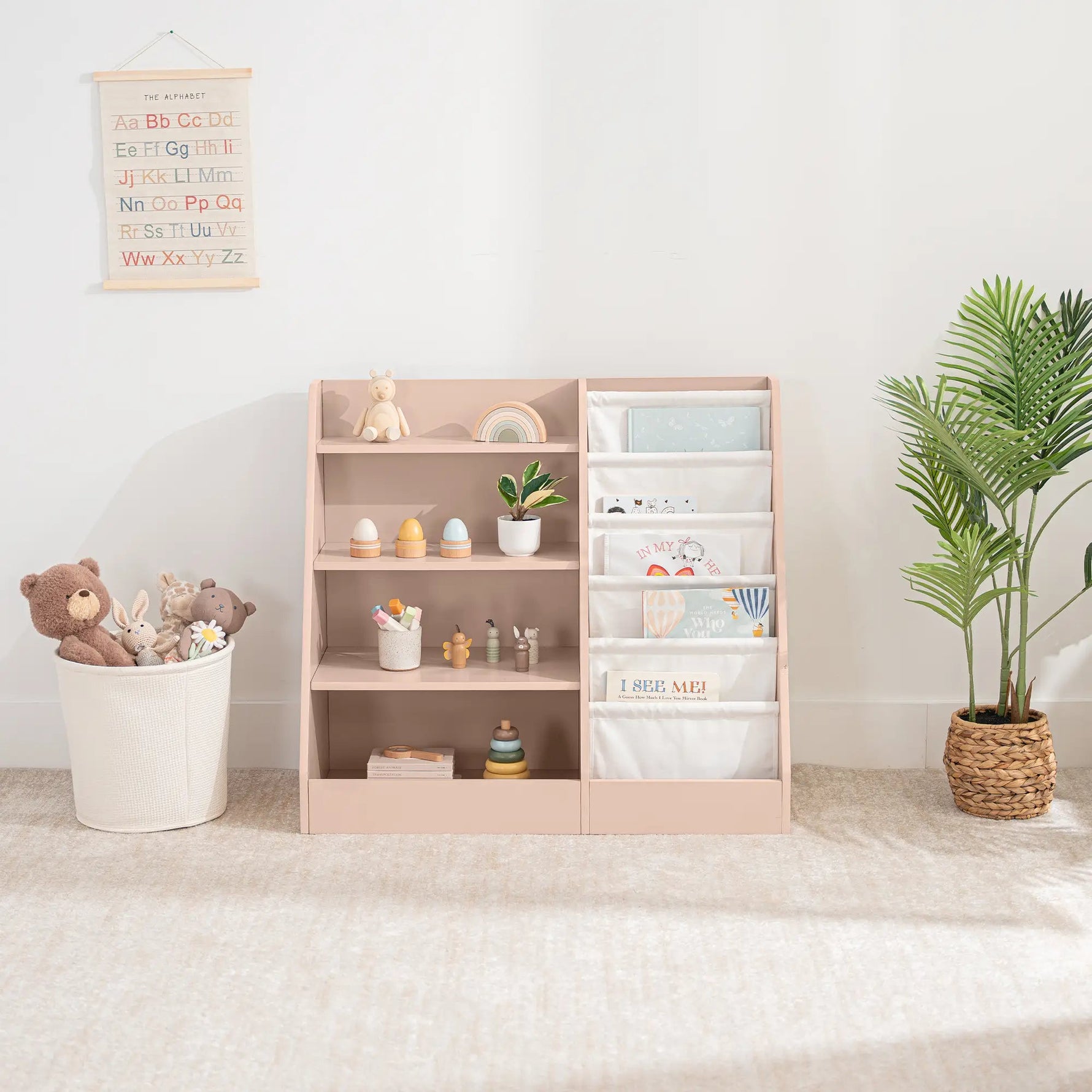 Kids Bookshelf - Blush Comfy Cubs 