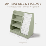 Comfy Cubs Kids Bookshelf - Sage - 