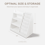 Comfy Cubs Kids Bookshelf - White - 