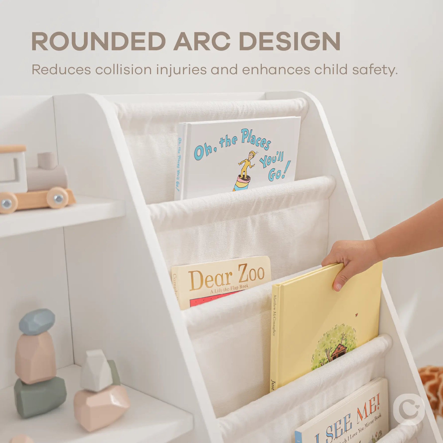 Comfy Cubs Kids Bookshelf - White - 