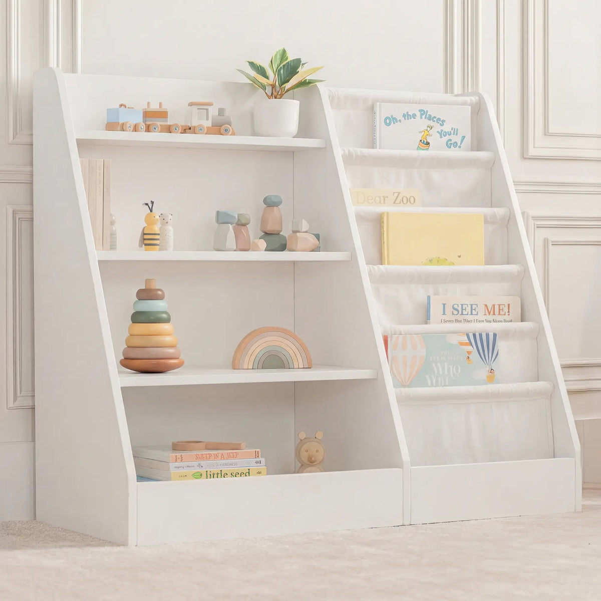 Comfy Cubs Kids Bookshelf - White - 