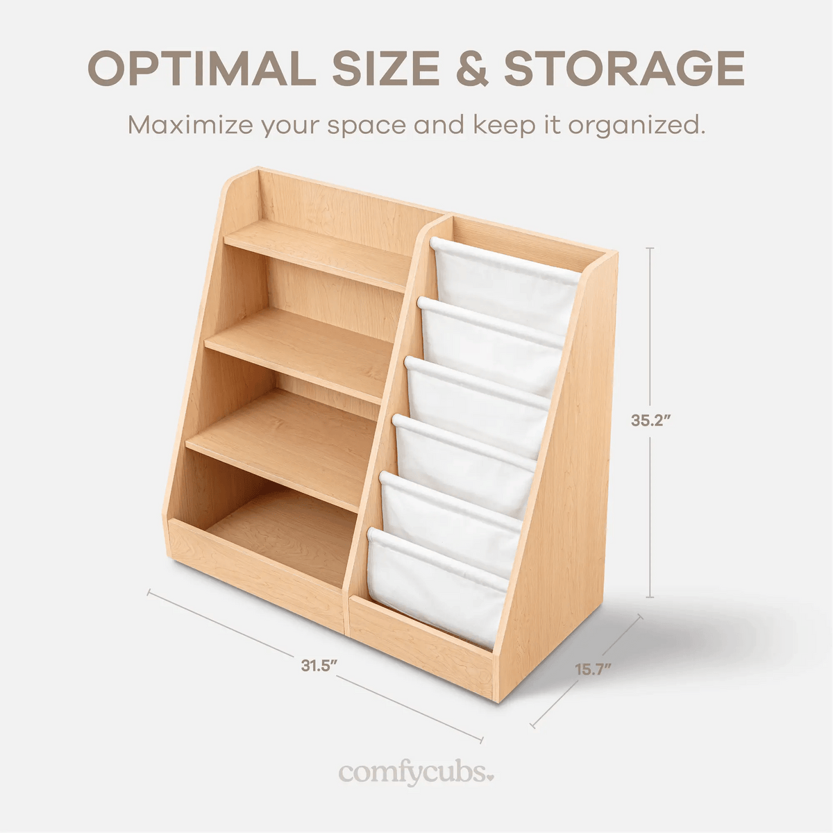 Comfy Cubs Kids Bookshelf - Wood - 