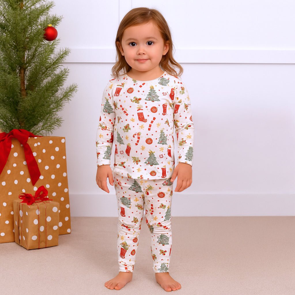 Tesa Babe Kids’ Christmas Pajama Set – Soft Bamboo Holiday SleepwearEveretts Place
