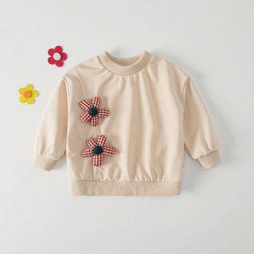 Kids / GirlsExpertly crafted with a cotton blend, this Kids / Girls Crew Neck Long Sleeves top features a delightful 3D flowers pattern in shades of pink, yellow, and beige, perEveretts Place: Online Boutique 