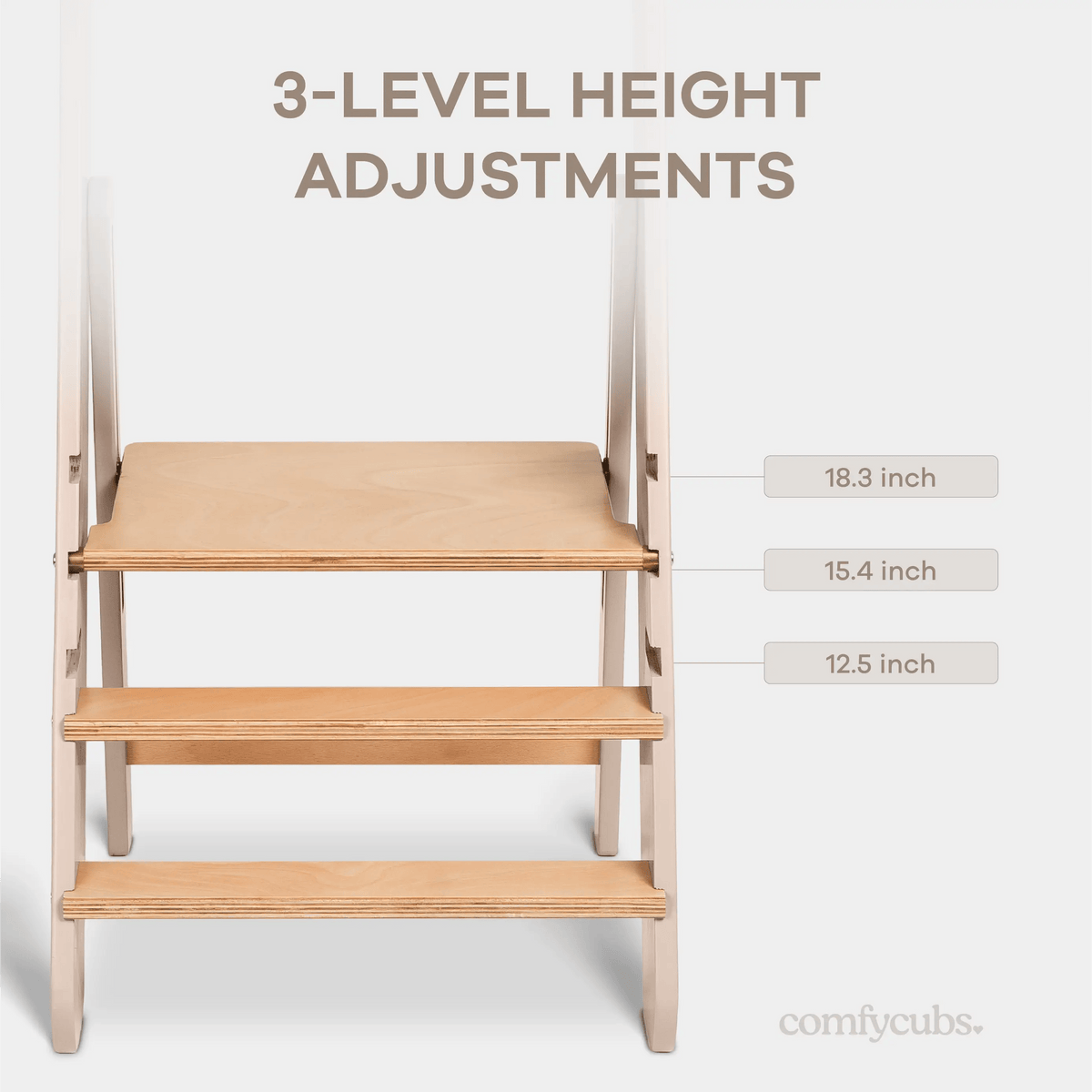 Comfy Cubs Kids Step Stool for Ages 3+ in Blush - 